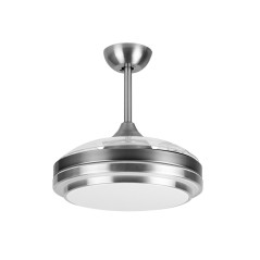 Deckenventilator mit LED-Licht Orgebozo | Fernbedienung | Leise | 3 ausziehbare Blätter von 105 cm | Winter-Sommer-Modus