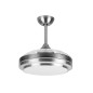 Ventilateur de plafond Orgebozo avec éclairage LED | Télécommande | Silencieux | 3 pales rétractables de 105 cm | Mode hiver-été