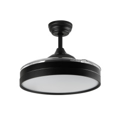 Ventilador de Techo con Luz LED Orgebozo | Mando a Distancia | Silencioso | 3 Aspas Retráctiles de 105cm | Modo Invierno-Verano