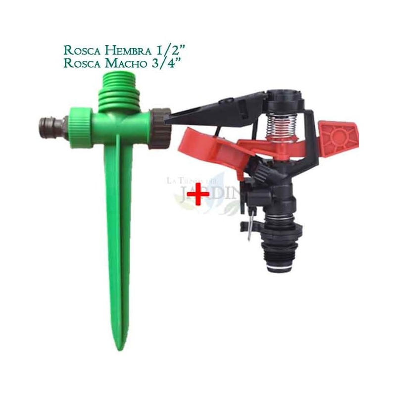 Arroseur agricole sectoriel 1/2'', portée 8-13m + Prise de Terre pour arroseurs Arroseur agricole sectoriel 1/2'', portée 8-13m + Prise de Terre pour arroseurs