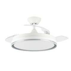 Ventilador de teto LED Orgebozo | Controle remoto | Silencioso | 3 pás retráteis de 105 cm | Modo inverno-verão