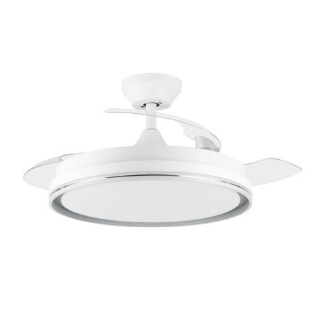 Ventilador de teto LED Orgebozo | Controle remoto | Silencioso | 3 pás retráteis de 105 cm | Modo inverno-verão