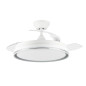 Ventilateur de plafond avec lumière LED Orgebozo | Télécommande | Silencieux | 3 pales rétractables de 105 cm | Mode Hiver-Été