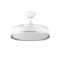 Ventilador de teto LED Orgebozo | Controle remoto | Silencioso | 3 pás retráteis de 105 cm | Modo inverno-verão