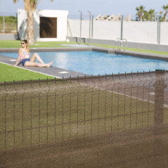 Malla de Sombreo 2x10 m | Ocultación y Privacidad para Terraza o Jardin | Malla de Ocultación Marrón 70 g/m2 | Ocultación 70%