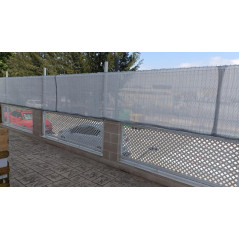 Rete Ombreggiante 2x100 m | Telo Ombra 70% bianco | Frangivista Recinzione Giardino | Tessuto Ombra Privacy Antistrappo Antivent