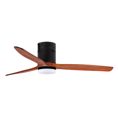 Deckenventilator Orbegozo mit LED-Licht | Fernbedienung | Leise | 3 Holzblätter von 132 cm | Winter-Sommer-Modus