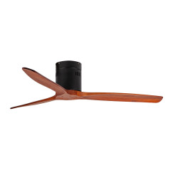 Ventilateur de plafond de 132 cm | Télécommande | Silencieux | 3 pales en bois naturel | Hauteur 23,2 cm | Mode hiver-été