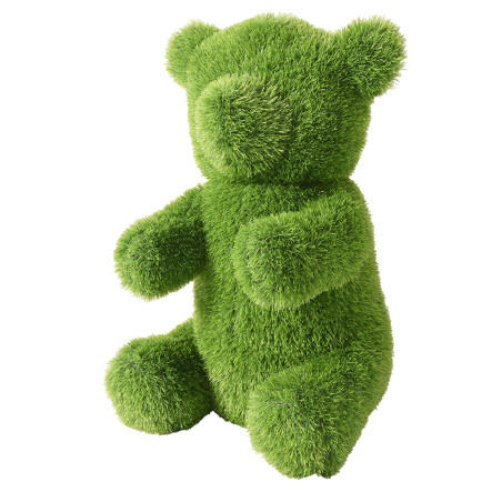 Figurine d'ours en gazon artificiel 60 x 70 x 100 cm pour décoration | Idéale pour le jardin, la terrasse et la maison