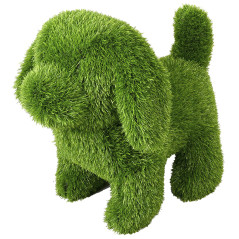 Figurine de Chien en Gazon Artificiel 23x35x33 cm pour Décoration | Idéal pour le jardin, la terrasse et maison