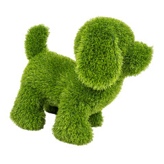 Figurine de Chien en Gazon Artificiel 30x50x46 cm pour Décoration | Idéal pour le jardin, la terrasse et maison