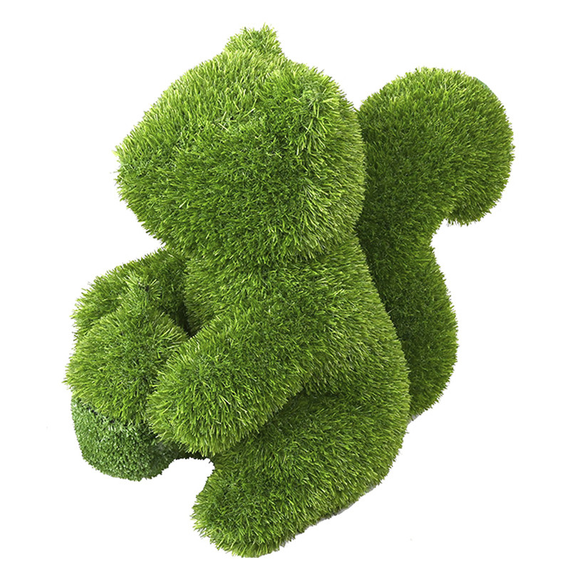 Figurine d'écureuil en gazon artificiel 22 x 41 x 35 cm pour décoration | Idéale pour le jardin, la terrasse et la maison
