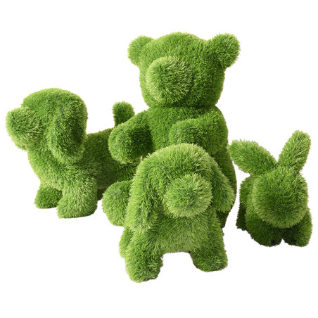 Figura de Césped Artificial Conejo 22x40x30 cm para Decoración | Ideal para Jardín, Terraza y Hogar