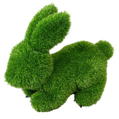 Figurine de Lapin en Gazon Artificiel 22x40x30 cm pour Décoration | Idéal pour le jardin, la terrasse et maison