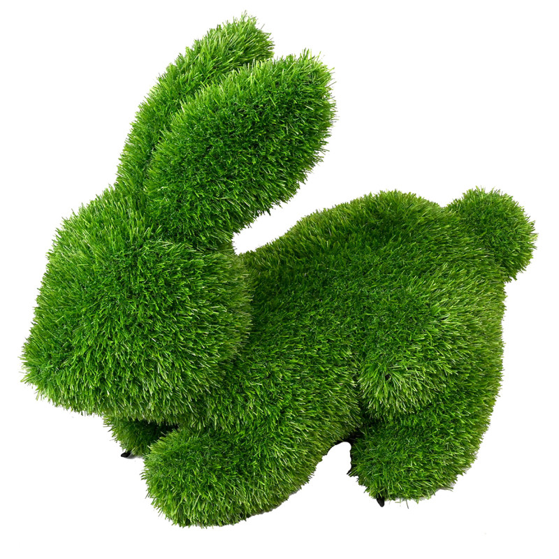 Figura de Césped Artificial Conejo 29x53x40 cm para Decoración | Ideal para Jardín, Terraza y Hogar