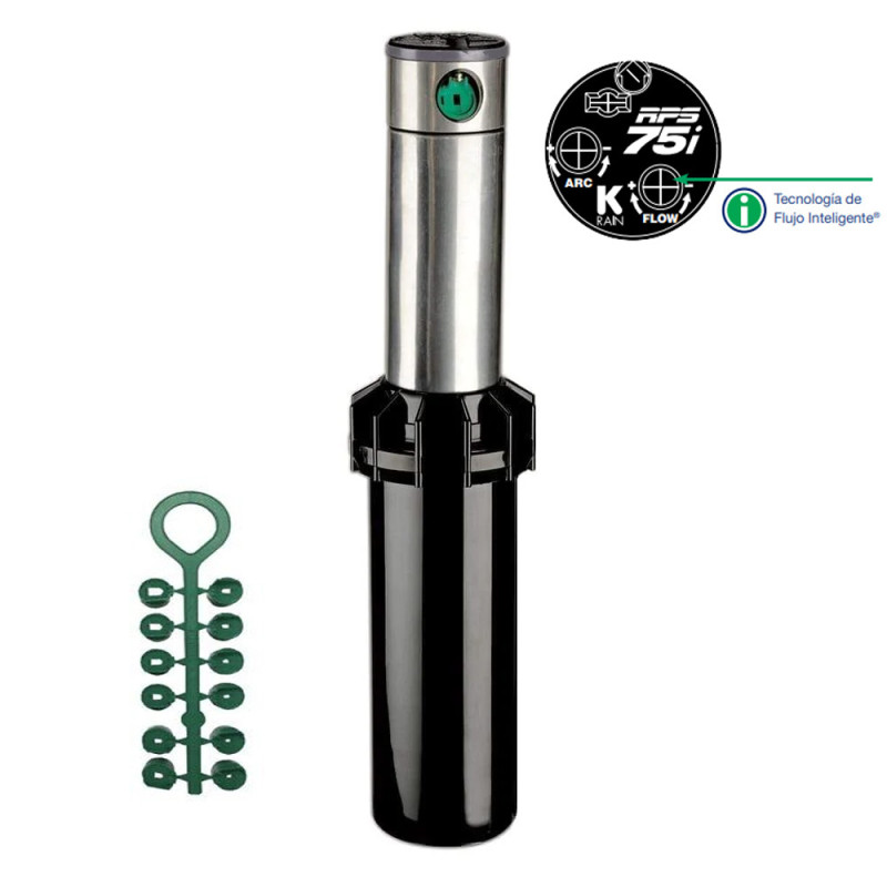 Irrigatore K-Rain RPS75I 3/4'' inossidabile | Portata da 4 a 14,6 m | Irrigatore ad angolo regolabile professionale | Controllo 