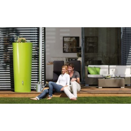 Tanque de design colorido 350 litros, estilo moderno para jardim, coletor de água da chuva