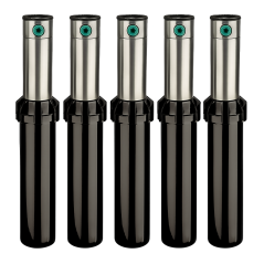 Pack of 5 K-Rain RPS75I 3/4" Stainless Steel Irrigation Sprinklers | Range 4 to 14.6 m | Adjustable Angle Sprinkler | Flow Contr