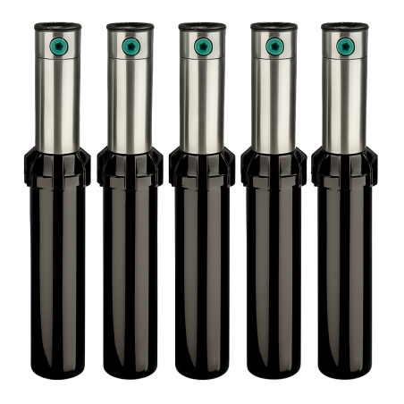 Lot de 5 Aspersoir d'irrigation K-Rain RPS75I 3/4'' inoxydable | Portée de 4 à 14,6 m | Aspersoir à angle réglable professionnel