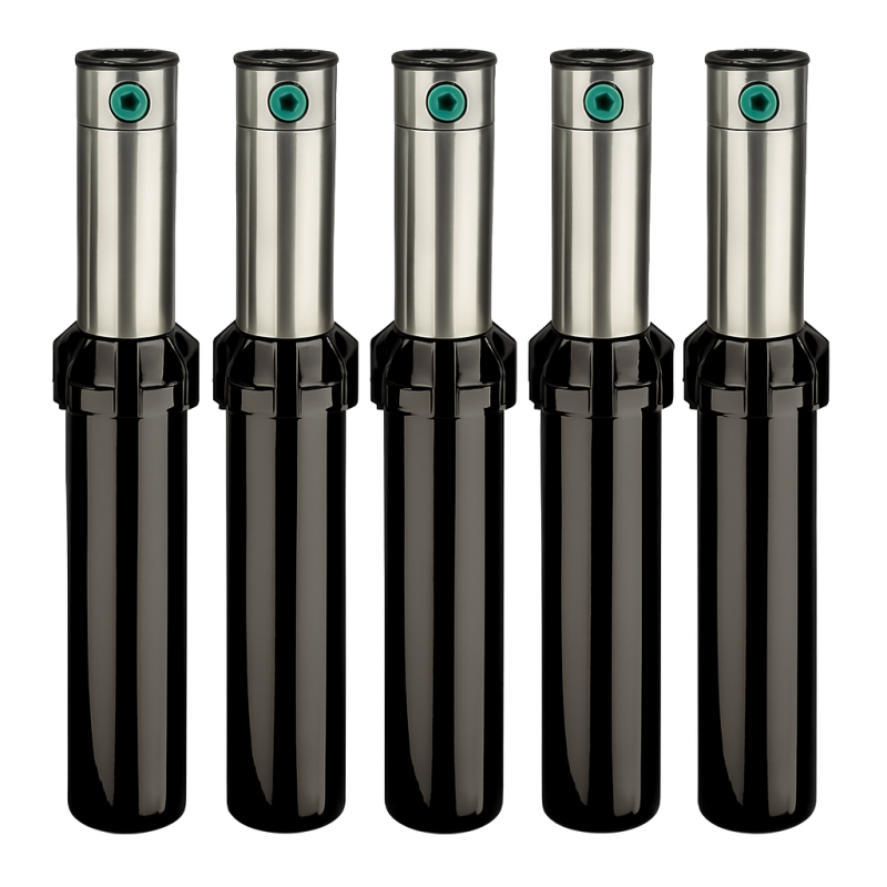 Pack 5 Aspersor de Riego K-Rain RPS75I 3/4'' Inoxidable| Alcance 4 a 14,6m | Aspersor de Ángulo Ajustable | Control de Caudal