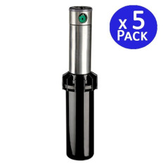 Pack of 5 K-Rain RPS75I 3/4" Stainless Steel Irrigation Sprinklers | Range 4 to 14.6 m | Adjustable Angle Sprinkler | Flow Contr