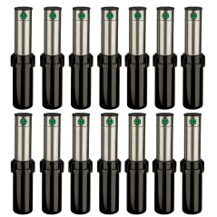 10 Stück Beregnungssprinkler rostfrei K-Rain RPS75I 3/4'' | Reichweite 4 bis 14,6 m | Professioneller einstellbarer Winkelspr