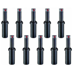 Confezione da 10 irrigatori per irrigazione KRain Superpro da 3/4" | Gittata da 7,9 a 14,9 m | Irrigatore a turbina regolabile |