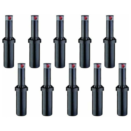 Confezione da 10 irrigatori per irrigazione KRain Superpro da 3/4" | Gittata da 7,9 a 14,9 m | Irrigatore a turbina regolabile |