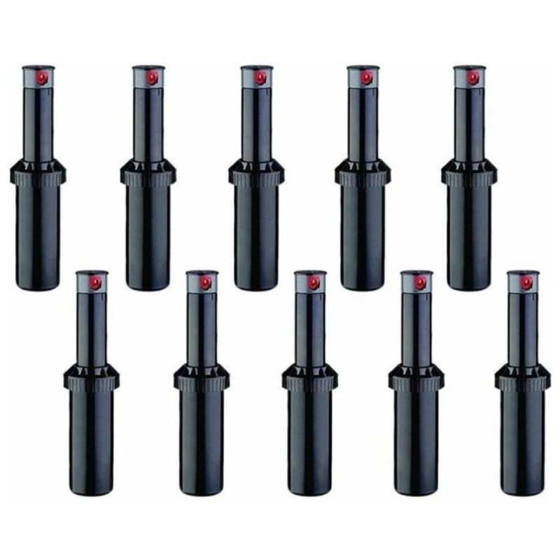 10er-Pack KRain Superpro 3/4" Bewässerungsregner | 7,9 bis 14,9 m Reichweite | Einstellbarer Turbinenregner | Durchflussregelung