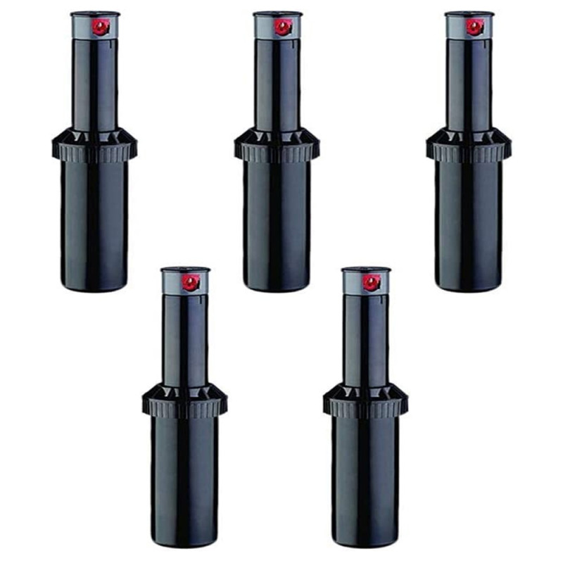 Set di 5 Irrigatore KRain SuperPro 3/4'' | Portata da 7,90 a 14,9 m | Irrigatore a turbina con angolo regolabile | Controllo del