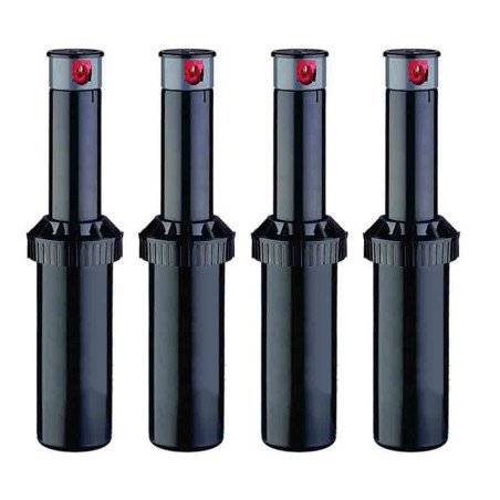 Lot de 4 Arroseur d'irrigation KRain SuperPro 3/4'' | Portée de 7,90 à 14,9 m | Aspersor à turbine à angle réglable | Contrôle d