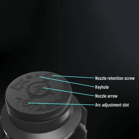 Aspersor de Irrigação K-Rain ProSport de 1" | Alcance de 13 a 23 m | Aspersor de Ângulo Ajustável | Parcial e Circular | Memória
