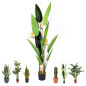 Planta artificial de flor de ave do paraíso, 185 cm com vaso | Plantas de plástico para decoração de jardins internos e externos Planta artificial de flor de ave do paraíso, 185 cm com vaso | Plantas de plástico para decoração de jardins internos e externos