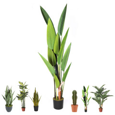 Plante Artificielle Oiseau de paradis 188cm avec pot | Plantes en plastique pour la décoration de jardin intérieur et extérieur