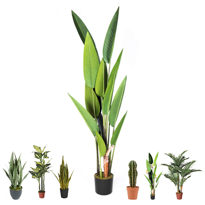 Pianta Artificiale Uccello del Paradiso 188cm con vaso | Piante di plastica per la decorazione di giardini interni ed ester Pianta Artificiale Uccello del Paradiso 188cm con vaso | Piante di plastica per la decorazione di giardini interni ed ester