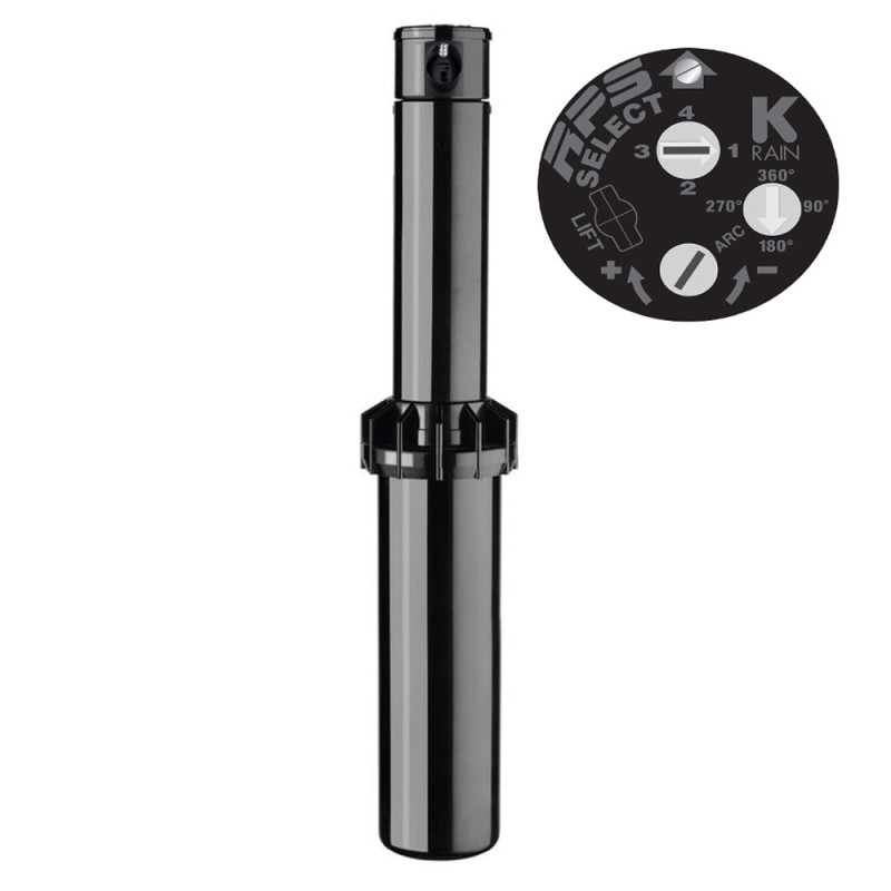 Bewässerungsregner K-Rain RPS Select 3/4'' | Reichweite von 7,6 bis 14 m | Einstellbarer Winkelregner | Vorinstallierte Düsen Bewässerungsregner K-Rain RPS Select 3/4'' | Reichweite von 7,6 bis 14 m | Einstellbarer Winkelregner | Vorinstallierte Düsen