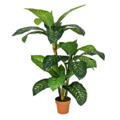 Künstliche Calathea 135 cm mit Topf | Plastikpflanzen zur Gartendekoration für Innen- und Außenbereiche