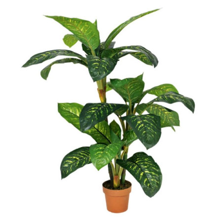 Calathea artificiel de 135 cm avec pot | Plantes en plastique pour décoration de jardin intérieur et extérieur