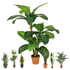 Plante Artificielle Calathea 135cm avec pot | Plantes en plastique pour la décoration de jardin intérieur et extérieur