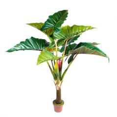 Planta Artificial Arcoiris 170cm con Macetero | Plantas de Plástico para Decoración de Jardín Interior y Exterior