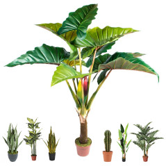 Planta Arco-Íris Artificial 170 cm com Vaso | Plantas de Plástico para Decoração de Jardins Internos e Externos