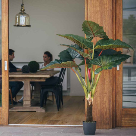 Plante arc-en-ciel artificielle 170 cm avec pot | Plantes en plastique pour décoration de jardin intérieur et extérieur