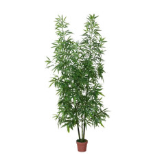 Plante de Bambou Artificielle 200cm avec pot | Plantes en plastique pour la décoration de jardin intérieur et extérieur
