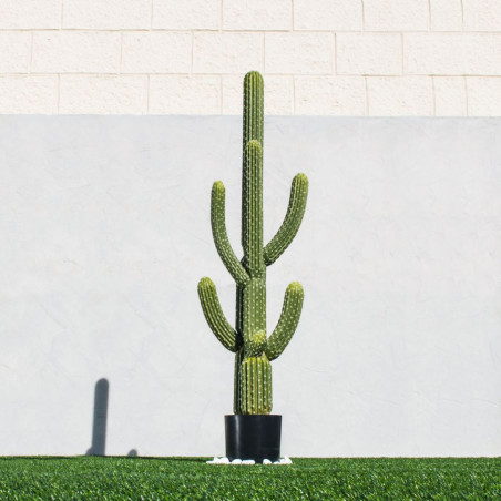 Plante artificielle Saguaro 145 cm avec jardinière | Plantes en plastique