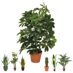 Planta Artificial Cheflera 65cm con Macetero | Plantas de Plástico