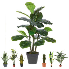 Plante Artificielle Ficus Lyrata 90cm avec pot | Plantes en plastique pour la décoration de jardin intérieur et extérieur