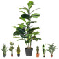 Pianta Artificiale Ficus Lyrata 120cm con vaso | Piante di plastica per la decorazione di giardini interni ed esterni Pianta Artificiale Ficus Lyrata 120cm con vaso | Piante di plastica per la decorazione di giardini interni ed esterni