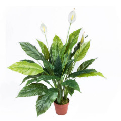 Plante Artificielle Voile de Vent 105cm avec pot | Plantes en plastique pour la décoration de jardin intérieur et extérieur