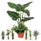 Pianta Artificiale Taro 100 cm con vaso | Piante di plastica per la decorazione di giardini interni ed esterni Pianta Artificiale Taro 100 cm con vaso | Piante di plastica per la decorazione di giardini interni ed esterni