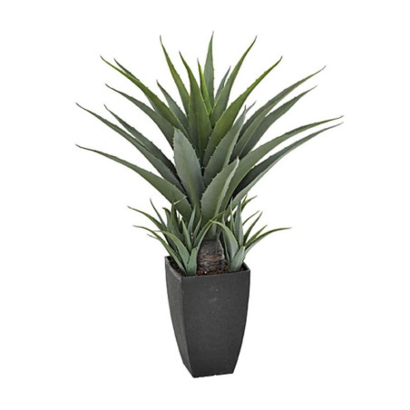 Planta Artificial Agave 73cm con Macetero | Plantas de Plástico para Decoración de Jardín Interior y Exterior